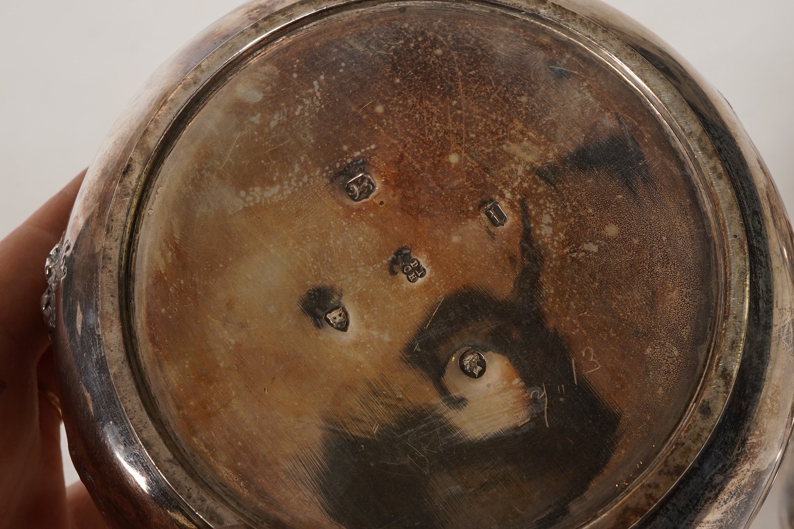 A Victorian embossed silver four piece tea and coffee service by Daniel & Charles Houle